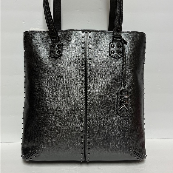 Michael Kors Astor charcoal Gray Leather Tote - Picture 1 of 12